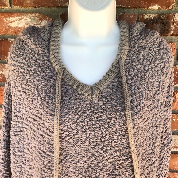 Pol gray hooded crop sweater size medium - Picture 3 of 8